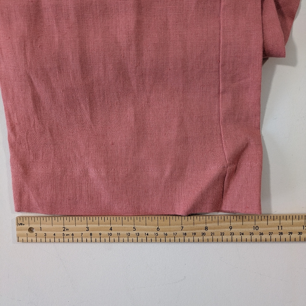 NWT Oda Lux 100% Linen Sleeveless Belted Jumpsuit Dusty Rose 36 - Picture 12 of 15